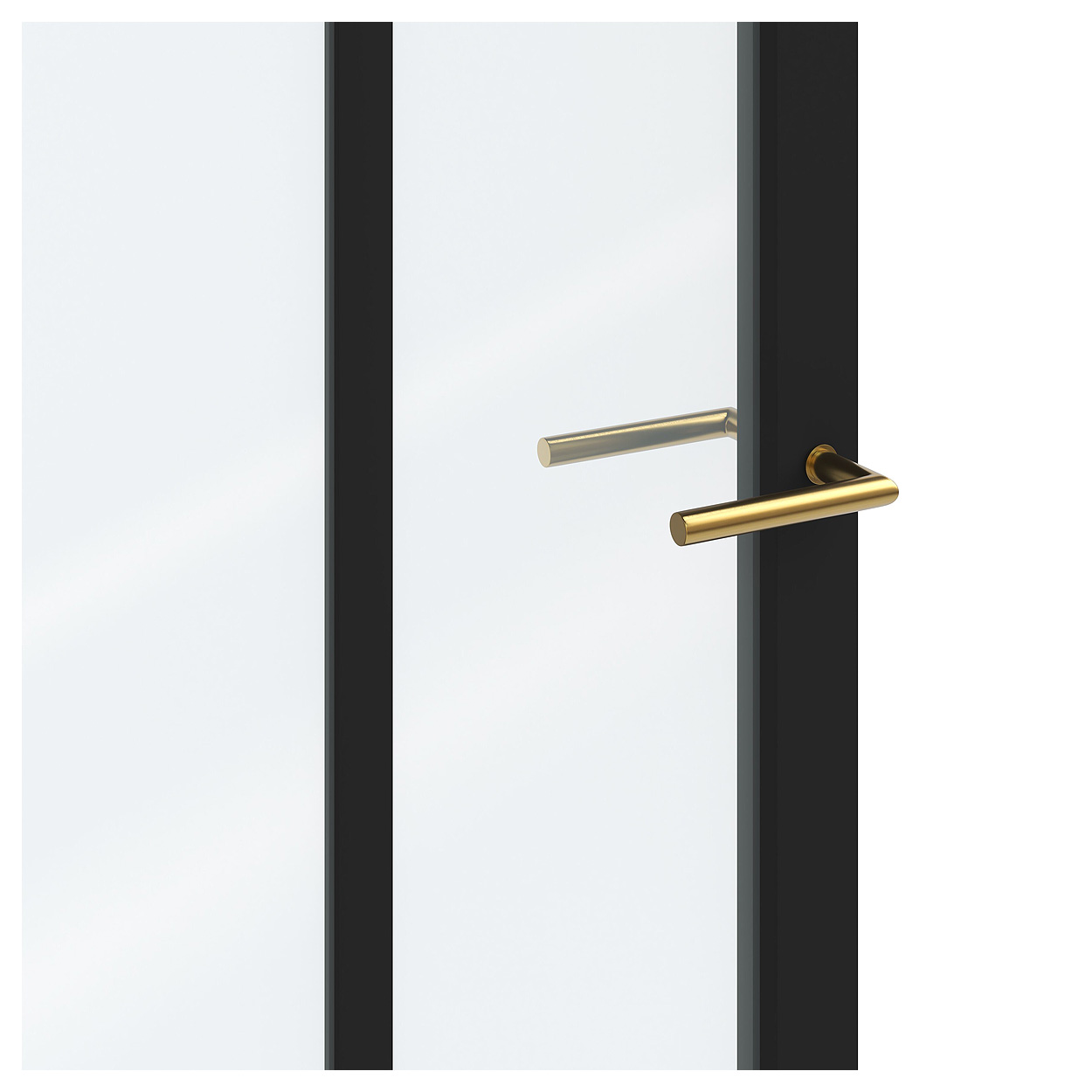 Binnendeur Skantrae SSL 14519 Blank Glas Zwart Gelakt